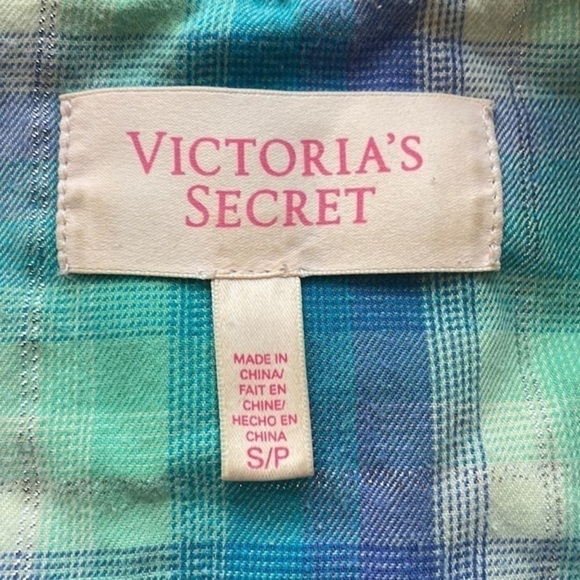 VICTORIA’S SECRET | Women’s Flannel Pattern Button Down Pajama Top Size SP - Picture 2 of 6